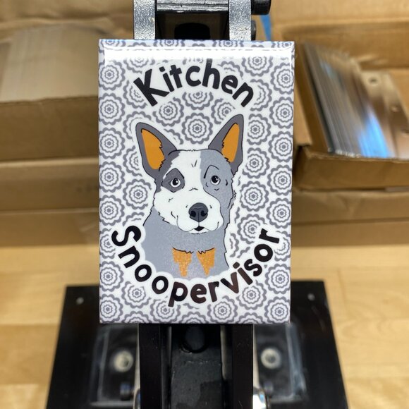 Australian Cattle Dog Kitchen Snoopervisor Magnet, Handmade 2x3" Gift - Picture 6 of 8
